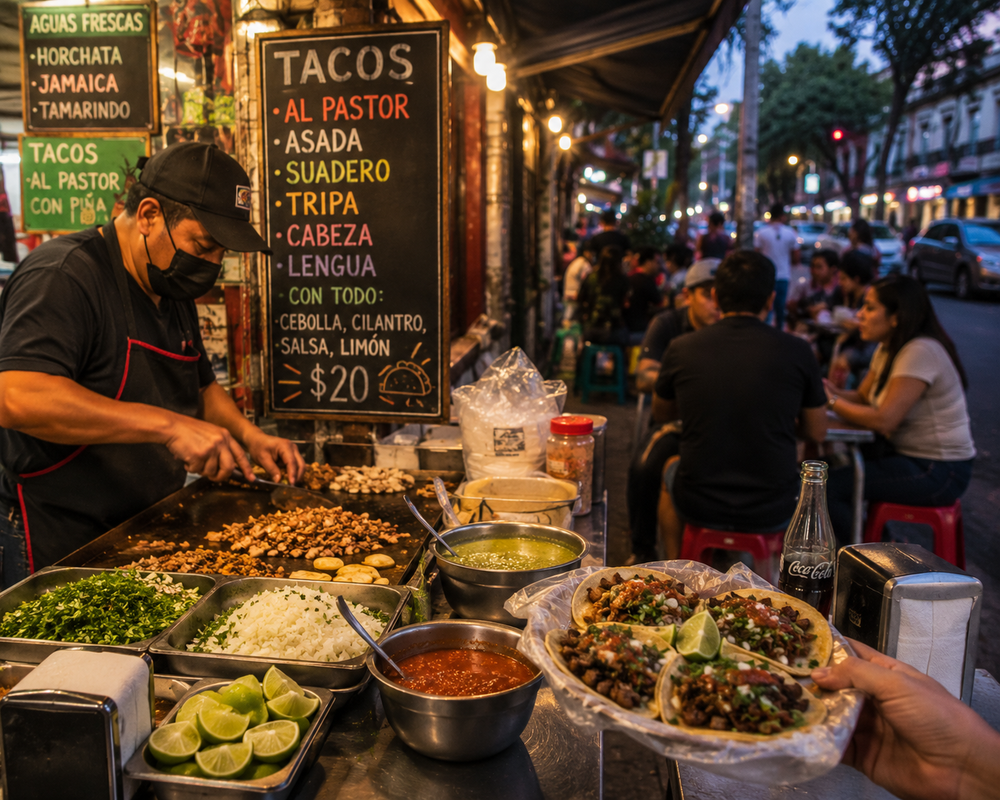 Mexico City travel guide 2026 street food tacos rooftop sunset skyline CDMX experience
