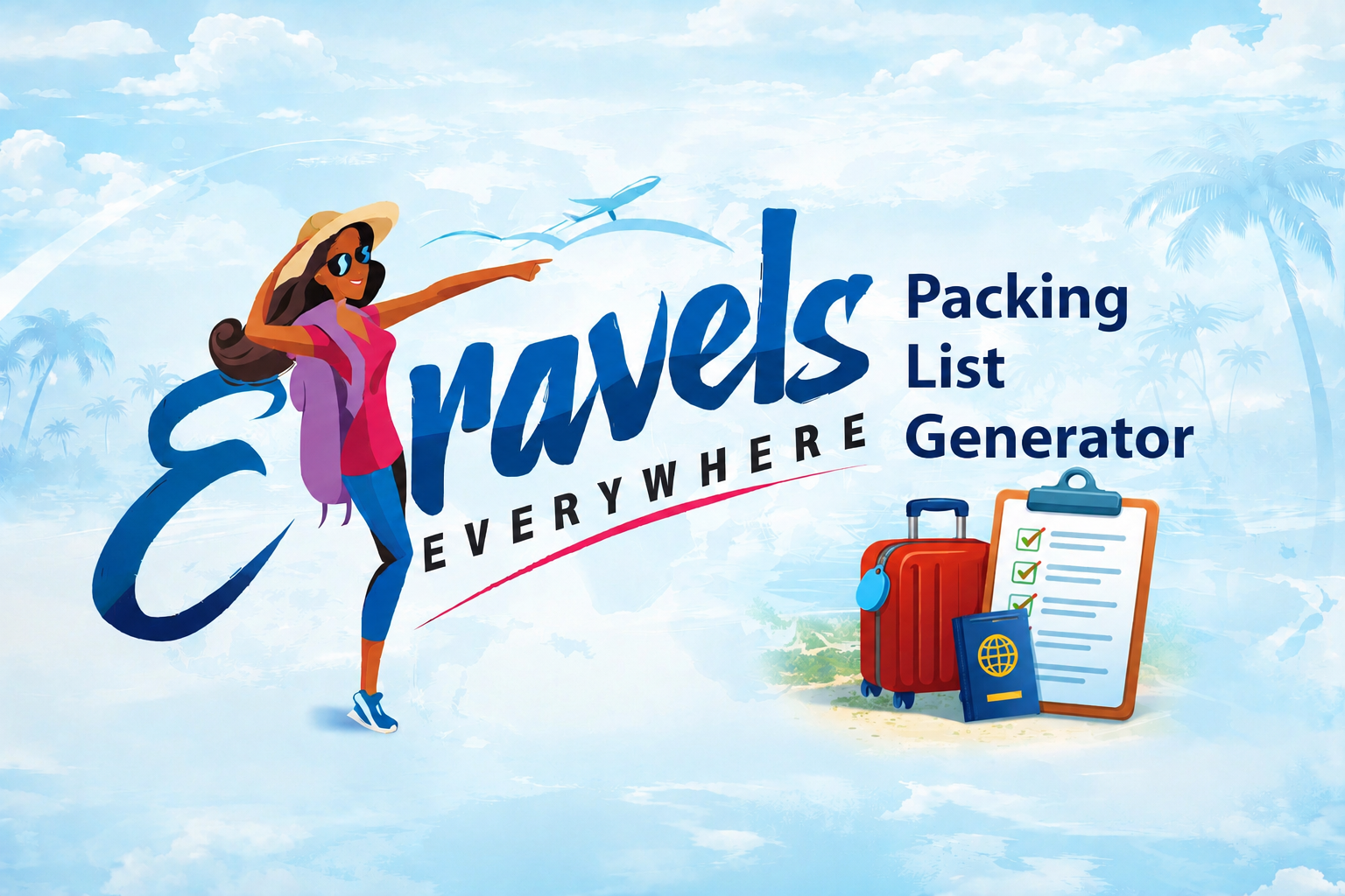 Smart packing list generator - personalized destination-specific packing list