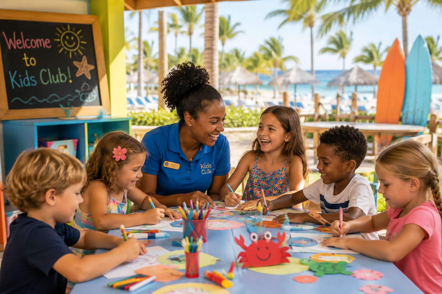 Beaches Turks and Caicos review Camp Sesame kids club Sesame Street characters children activities family