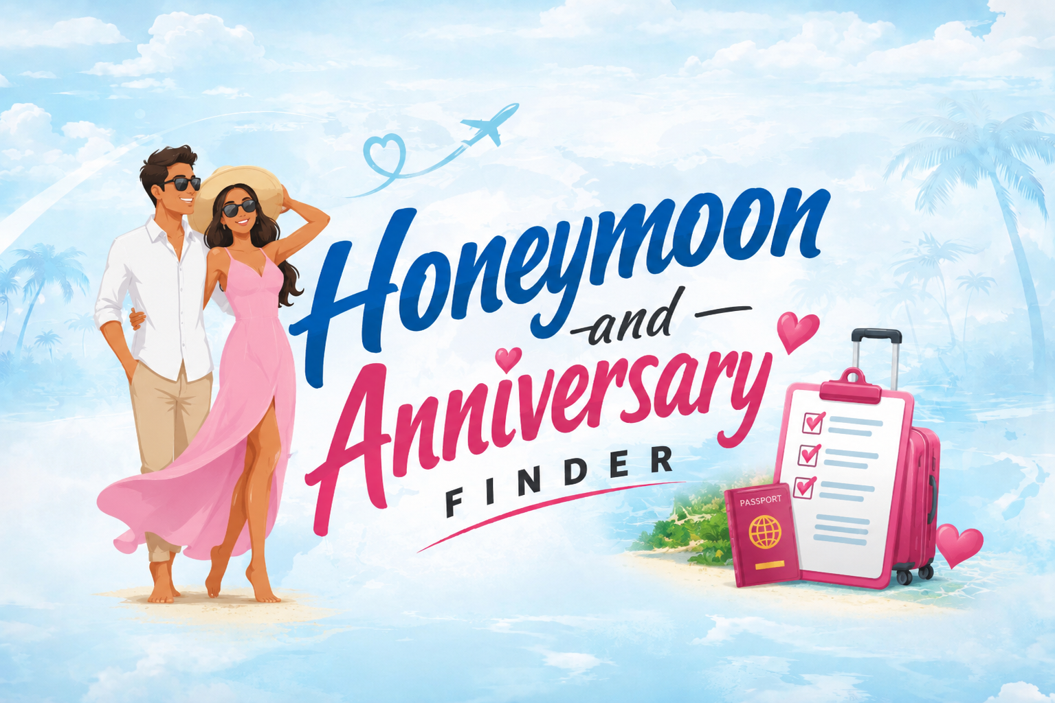 Honeymoon and anniversary destination finder - find your perfect romantic getaway